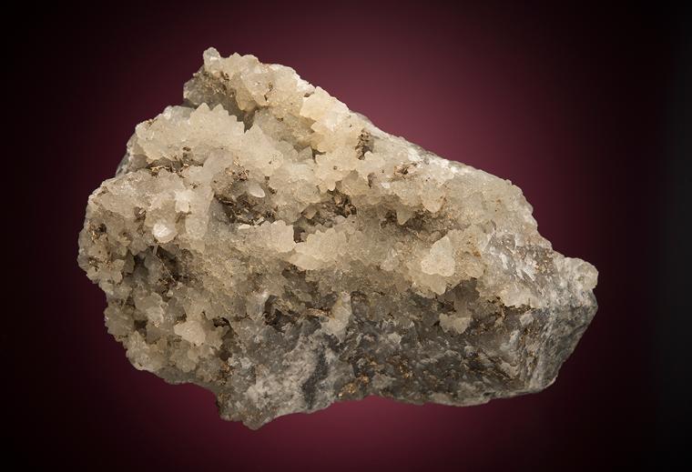 MELONITE after CALAVERITE on QUARTZ
